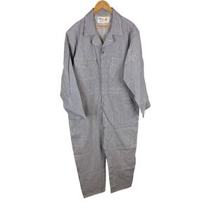 Vintage Golden Horse Hickory Stripe Cotton Coveralls Mens 44 Workwear Jumpsuit